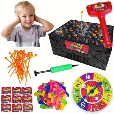 Deluxe Wack A Ballon-Brettspiel, Familiennacht, interaktives Strategiespiel im Alter von 3–6 Jahren, Image