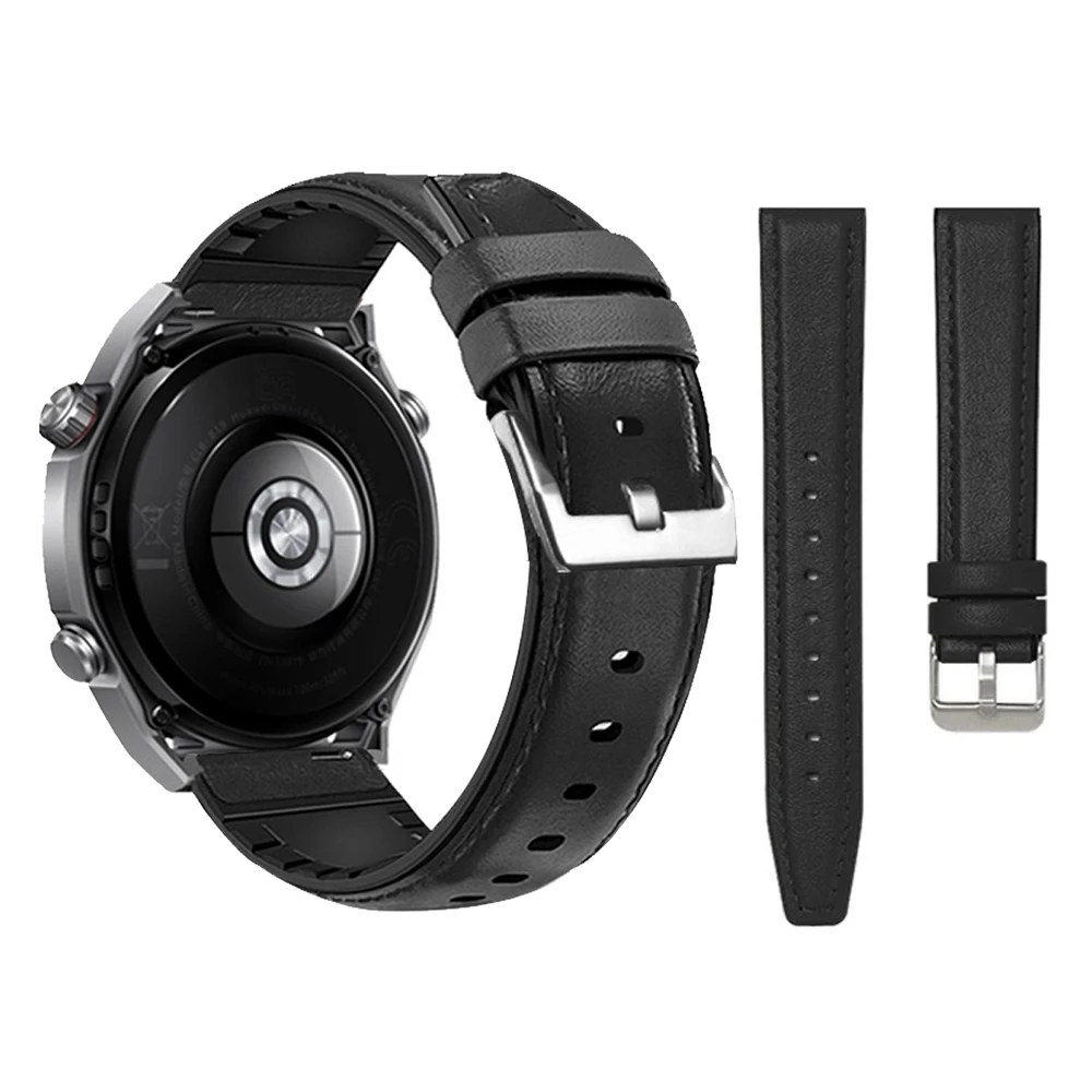 22 mm Silikon-Lederbänder für Zeblaze Vibe 7/Stratos 2 3/Btalk/GTS GTR 3/Ares 3 Pro Armband für Mi Watch 2 Pro S4 S2 S1 Armband Image
