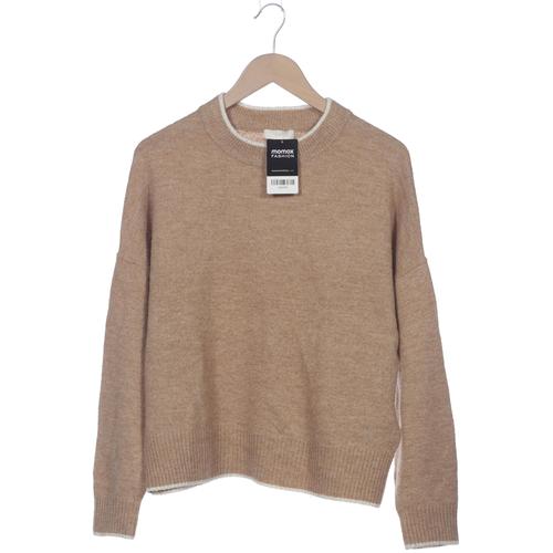 H&M Damen Pullover, Gr. 38, beige, Elasthan, Synthetik, Wolle