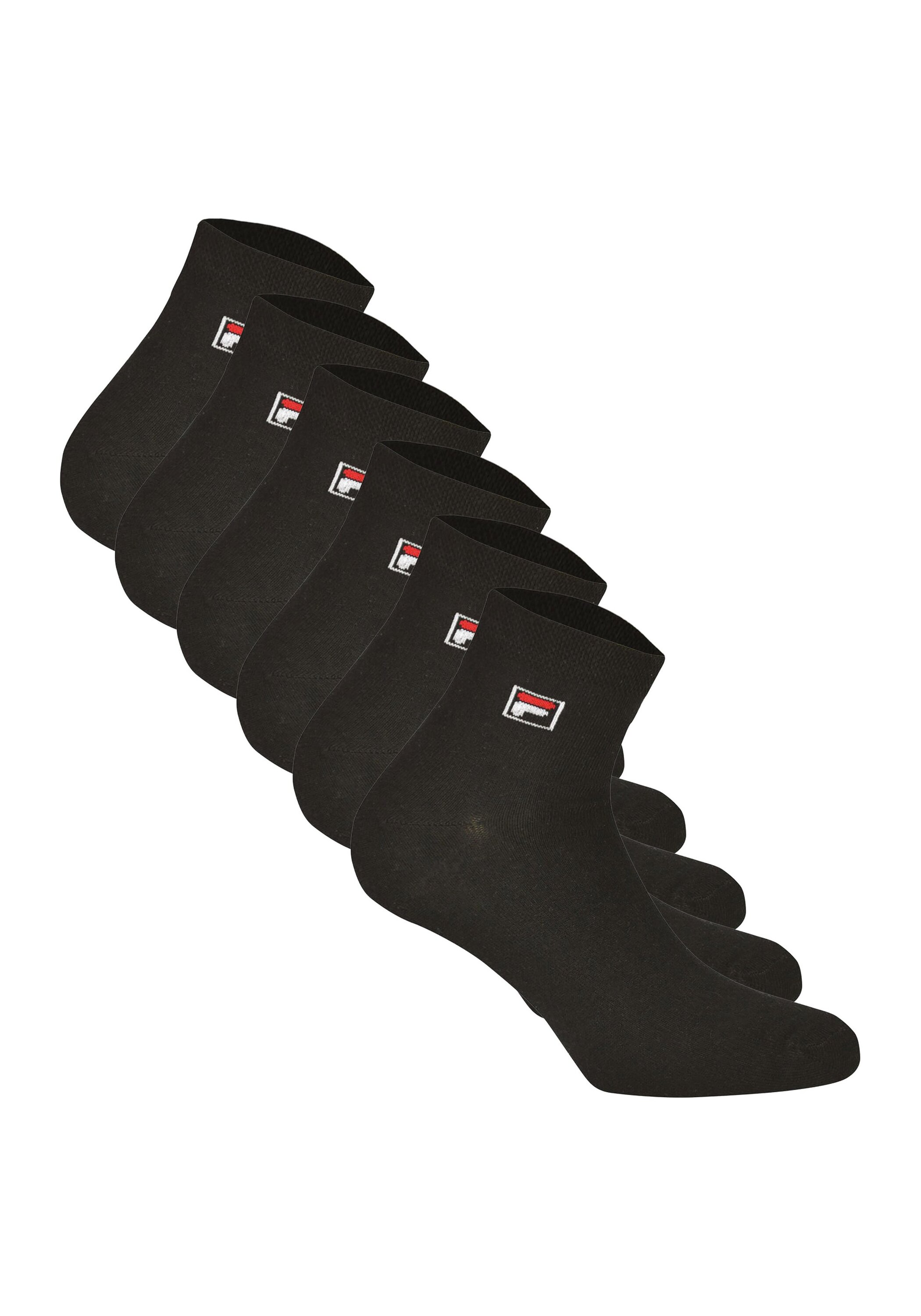 Sneakersocken FILA "Socken 6er Pack", Herren, Gr. 43-46, schwarz, Obermaterial: 75% Baumwolle CO. 23% Polyester PES. 2% Elasthan EL., Socken Sneakersocken