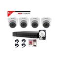 Kit Videosorveglianza Hikvision Dvr 4 Canali 4 Telecamere Dome 5mpx Pro Hdd 1tb