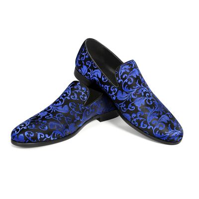 Herren Penny Loafer mit edlem Jacquard Blau Image