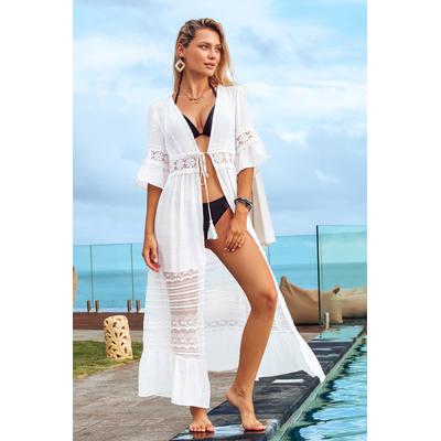 Dreamy Lace Cover-Up Maxi Swim Dress