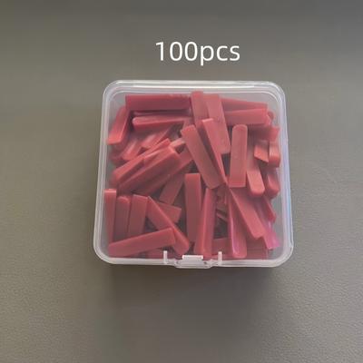 TEMU Red 100pcs, 200pcs, 400pcs Tile Spacers - Plastic Flooring Accessories Image