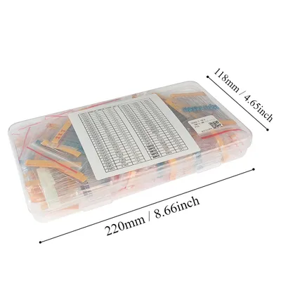 120/1475pcs 1/4w 0,25 w Metall film widerstands satz 1% 2r bis 3,3 r, 0r bis 5,6 m Image