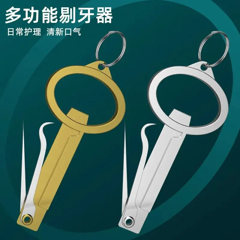 Tragbare Falten Zahnstocher Kann Flasche Zahn Picker Anti-stecker Zahn Zahn Reinigung Werkzeug selbstverteidigung Werkzeug Geschenk Obst Pick Image