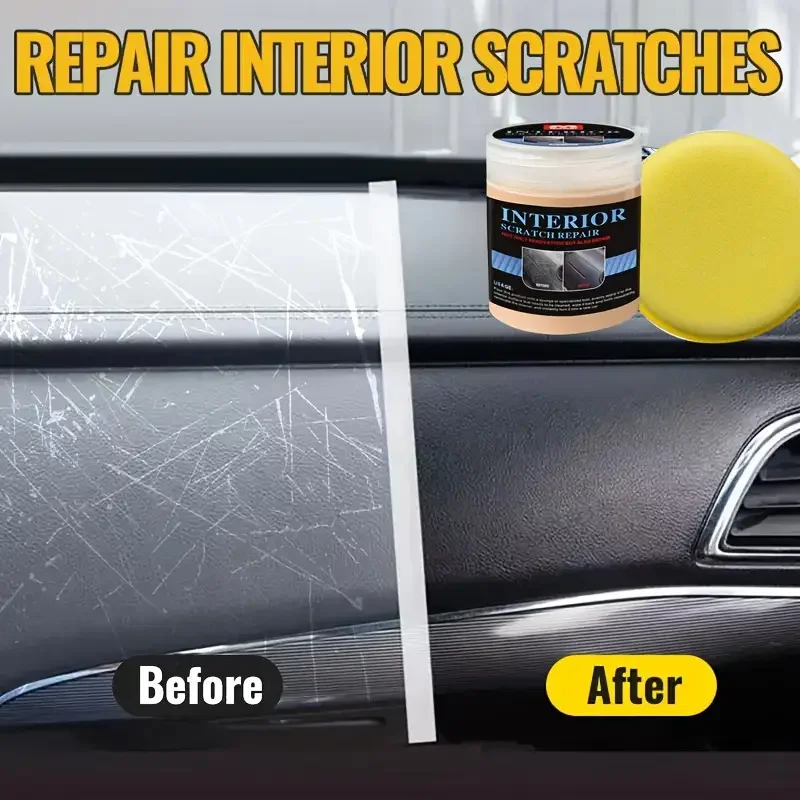 MOWEI Auto-Innenraum-Kratzer-Reparaturteile, Kunststoff-Restaurator, Auto-Innenraum und Panel-Erneuerung, Wachs-Beschichtungsmittel, Auto-Wachs-Politur Image