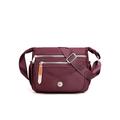 Umhängetasche aus Nylon für Damen mit mehreren Taschen, leichte und wasserabweisende Schultertasche für den Alltag und auf Reisen, Erdgelb, Schwarz, Rosa