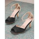 Women's 1920s Green Peep-Toe Heels with Gold Ankle Strap, Elegant Satin Finish Stiletto Sandals for Weddings, Parties, and Formal Events