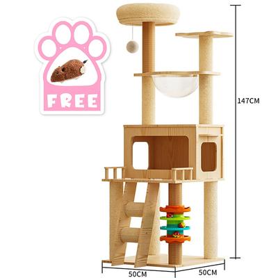 Cat Tree/Cat Tree House and Towers for Large Cat/Cat Climbing Tree with Cat Condo/Cat Tree Scratching Post/Multi-Level Large Cat Tree