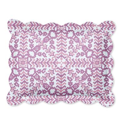 Florence Sham by BrylaneHome in Mauve Orchid Tile (Size KING) Pillow
