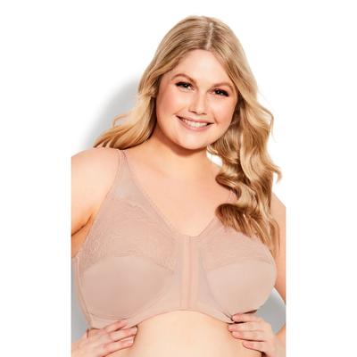 Plus Size Women's Full Coverage Wire Free Bra by Avenue Body in Natural (Size 36 D)