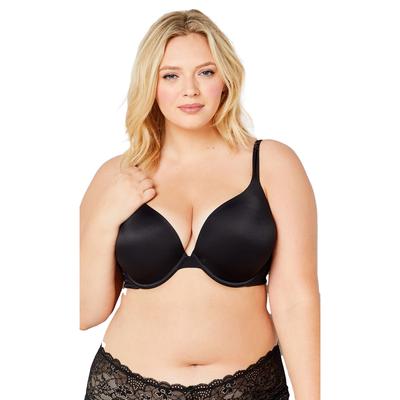 Plus Size Women's Underwire Basic Plunge Neckline Bra by Avenue Body in Black (Size 46 DDD)