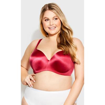 Plus Size Women's Lace Detail Underwire Bra by Avenue Body in Red Bud (Size 40 H)