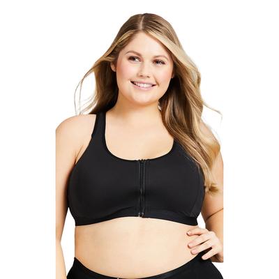 Plus Size Women's Sports Bra by Avenue Body in Black (Size 44 DD)