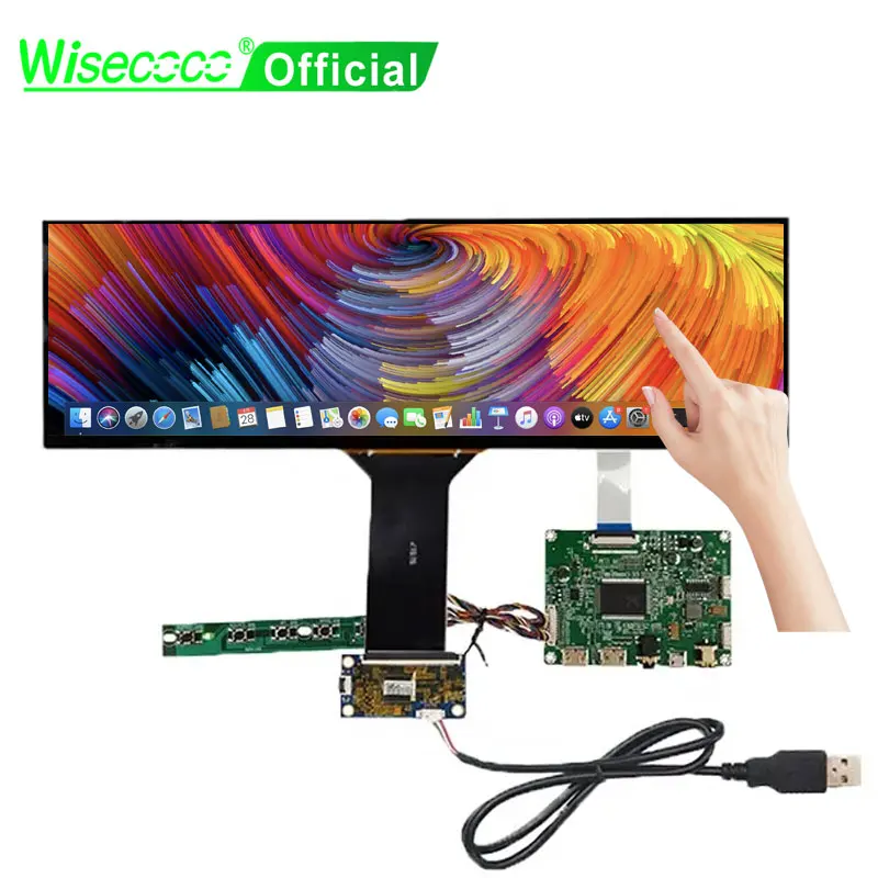 12,6 Zoll NV126B5M 1920x515 IPS LCD Display Touchscreen Treiberplatine eDP Stretch Bar Sekundäre Gaming-Displays Ultrawide Image