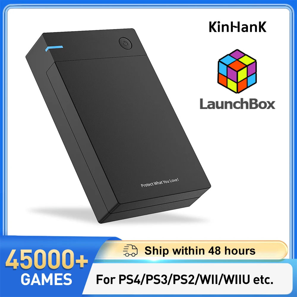 12 TB Launchbox-Spielfestplatte mit Big Box Super Console, integriertem Emulator, 45000+ Spiele für PS3/PS2/PS1/WII/SS/WIIU für Windows8/10/11 Image