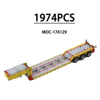 Baustein-LKW MOC- 176129 Semi Trailer Transporter 1974PCS Lernspielzeug Kindergeburtstagsgeschenke Weihnachtsspielzeug Image