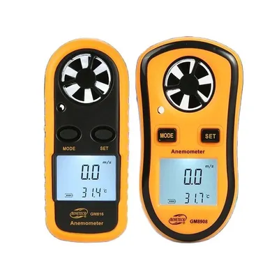 Mini Digital Wind Speed Meters GM816 GM8908 Pocket Anemometers Wind Speed Gauge Meter 30m/s (65MPH)