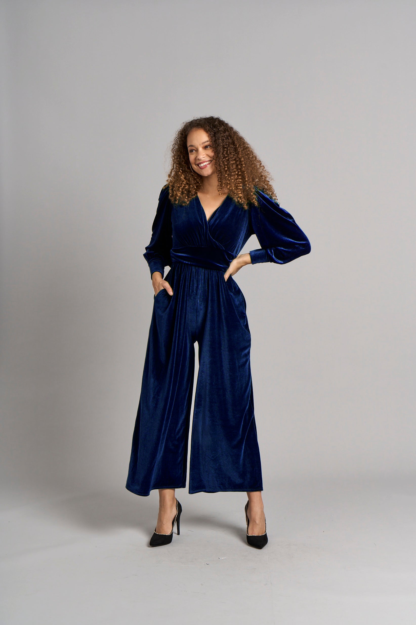 Ava Samt-Overall - Blau Image