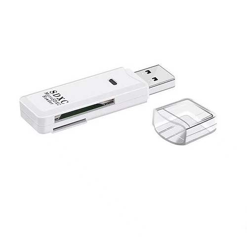 lettore di schede sd usb 2.0 wansurs - compatibile con schede di memoria per PC e fotocamere - facile trasferimento di foto e video - adattatore da scheda micro sd a usb