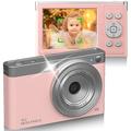 Videocamera digitale 4k, 50mp, schermo IPS da 2,88 pollici, messa a fuoco automatica, zoom 16x, anti-vibrazione, rilevamento del viso, cattura del sorriso