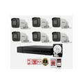 Hikvision - kit videosorveglianza pro dvr 8 canali 6 telecamere bullet 5 mpx hd 500GB