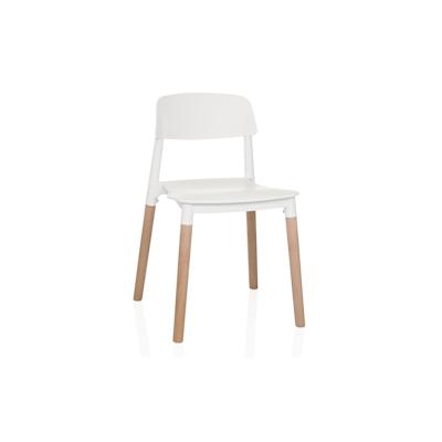 Esszimmerstuhl / Besucherstuhl SCANDI E weiß hjh LIVING Image