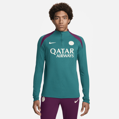 Paris Saint-Germain Strike Elite Men's Nike Dri-FIT ADV Football Knit Drill Top - Green - Polyester/Elastane