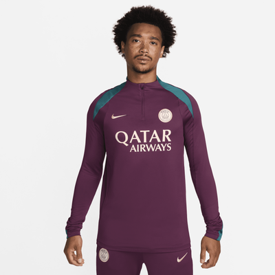 Paris Saint-Germain Strike Men's Nike Dri-FIT Football Drill Top - Red - Polyester/Elastane