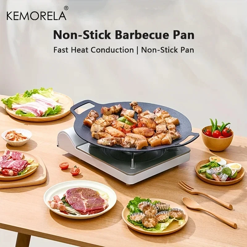 Outdoor-Grill pfanne koreanische Roastig Bratpfanne Antihaft-Grill platte Induktion sherd Grill Backblech Camping Küche Back geschirr Image