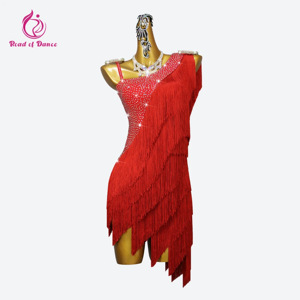 Nuovi abiti da ballo latino americani Abito longuette Costume da ballo per ragazze Gonna da ballo Donna Palcoscenico Sport Elegante pratica di linea di abbigliamento da ballo