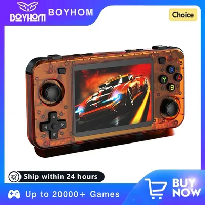 NEUE Orange R36H Retro Handheld Spielkonsole Linux System 3,5 Zoll IPS Bildschirm Tragbare Tasche Image
