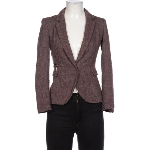 H&M Damen Blazer, Gr. 34, braun, Synthetik, Wolle