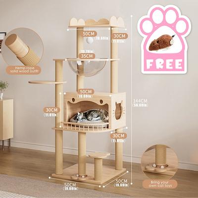 73 Inches Cat Tree/Cat Tree House and Towers for Large Cat/Cat Climbing Tree with Cat Condo/Cat Tree Scratching Post/Perches, Multi-Level Large Cat Tree