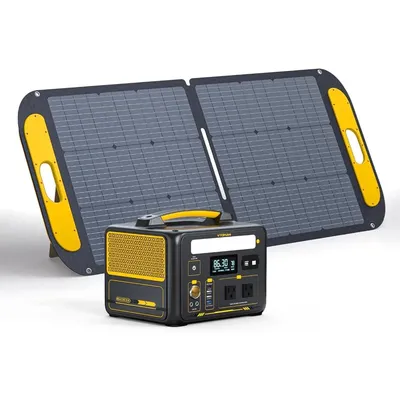 600W Solar Generator with Panels Included, 299Wh Durable Portable Power Station with Up To 1200W AC