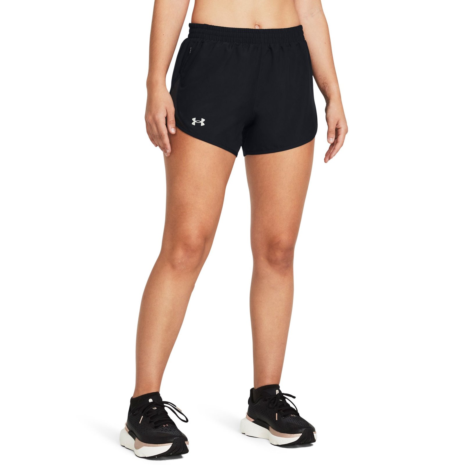 Under Armour Women's Fly By Shorts (Size XL) Black/Black/Reflective, Polyester
