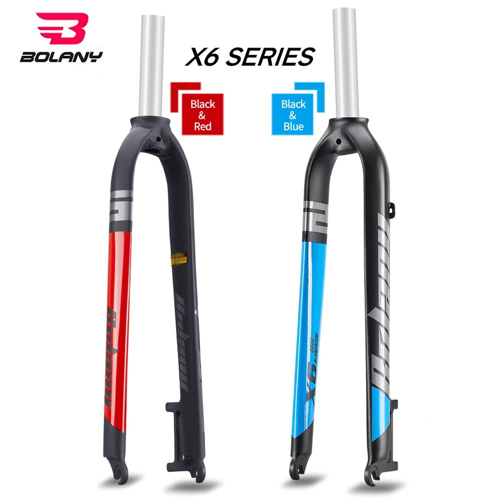 Bolany X6 Matte Starre Gabel FIt 26/27,5/29 Zoll Aluminiumlegierung Mountainbike Gabel Gerades Rohr 28,6 mm A-Säule MTB Hartgabel Image