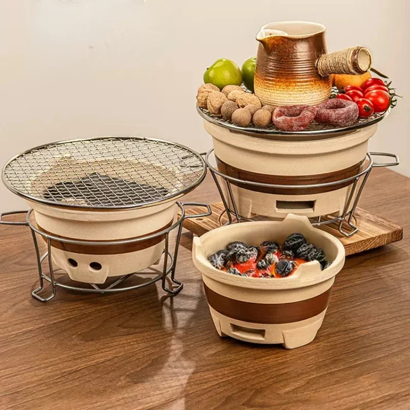 Kaolin-Haushalts-Holzkohleofen, Teeheizung für den Innenbereich, Grillständer für den Außenbereich, Winterheizungssockel, Holzkohlebrenner für den Haushalt, Image