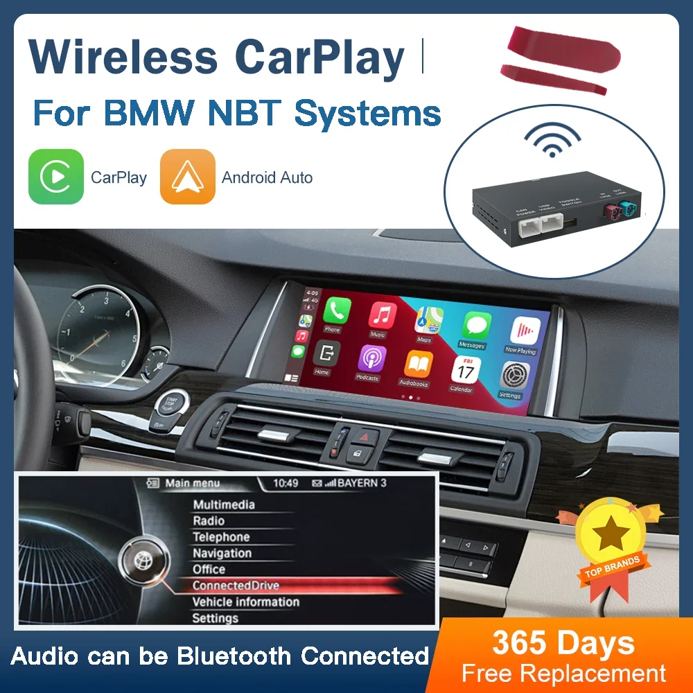 Drahtloser CarPlay Android Auto Adapter für BMW NBT 1 2 3 4 5 7 X Serie F20 F21 F23 F30 F31 F34 F35 F32 F33 F10 F11 MINI Modul Image