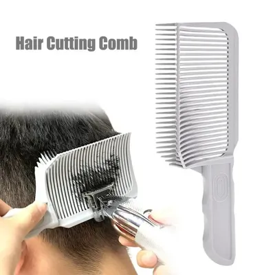 Gradient Haircut Comb Barber Hairdressing Styling Hair Cutting Tool Men Flat Top Hair Pushing