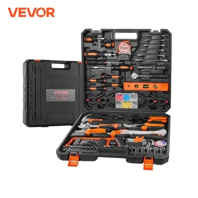 VEVOR Tool Kit Home Repairing Tool Kit with Portable Tool Storage Case for Home Maintenance DIY