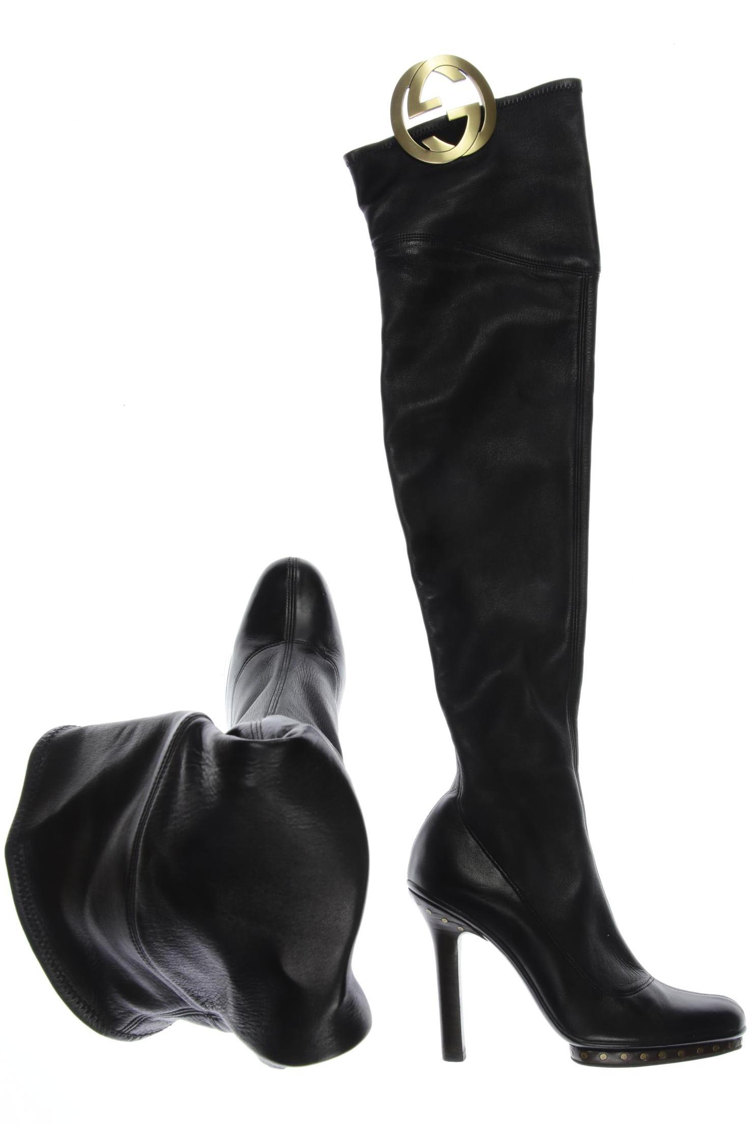 Gucci Damen Stiefel, Gr. 37, schwarz, Leder Image