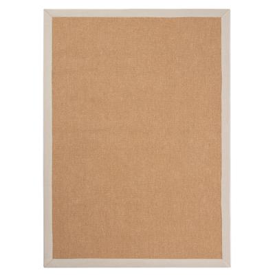 Sisalteppich CARPETFINE "Sisal", beige (creme), B:120cm H:5mm L:170cm, Sisal, Teppiche, mit farbiger Bordüre, Anti Rutsch Rückseite Image