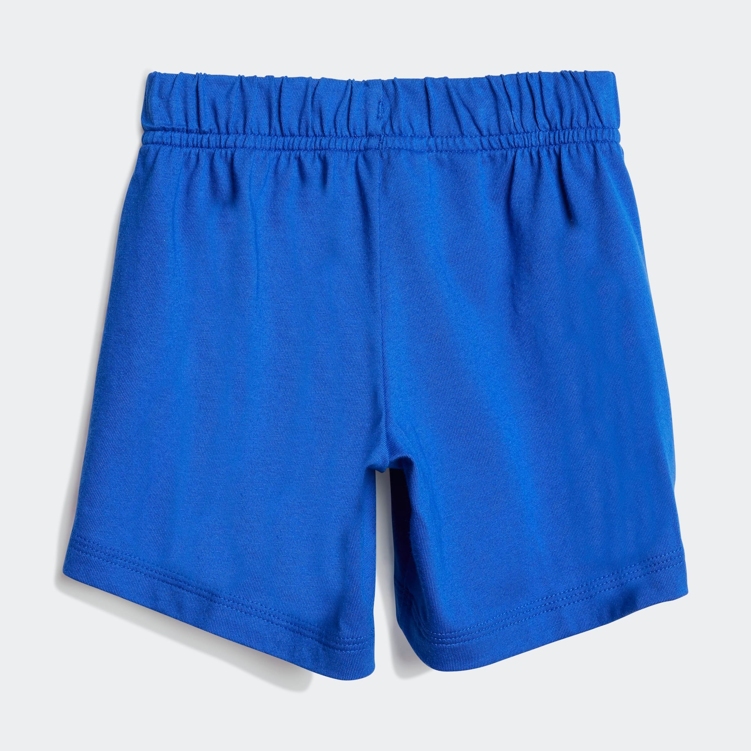 Trainingsanzug ADIDAS SPORTSWEAR "I BL T-SET 160", Kinder, Gr. 104, blau (glow blau, weiß), Obermaterial: 100% Baumwolle, Sportlich, Sportanzüge Image