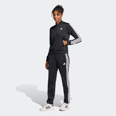Trainingsanzug ADIDAS SPORTSWEAR "W 3S TR TS", Damen, Gr. L, schwarz, Obermaterial: 100% Polyester, sportlich, Sportanzüge Image