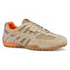 Schnürschuh GEOX "U SNAKE ORIGINAL", Herren, Gr. 43, beige (sand), Leder, Textil, sportlich, Schuhe, Schnürschuh, Freizeitschuh, Trekking Sneaker mit Lederinnensohle