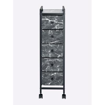 Rollwagen HEINE HOME, schwarz, B:24cm H:85cm T:40cm, MDF, Metall, Rollwagen Image
