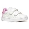 Sneaker GEOX "B ECLYPER GIRL", Kinder, Gr. 22, pink (weiß, pink), Synthetik, Textil, Glitzer, sportlich, Schuhe, Retro Sneaker, Klettschuh mit bunt glitzerndem Ferseneinsatz