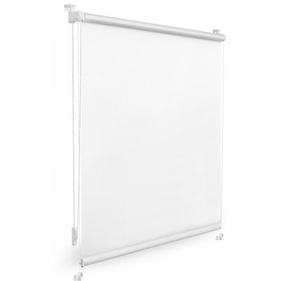 Seitenzugrollo LICHTBLICK ORIGINAL "Uni Rollo", weiß (weiß, weiß), B:80cm H:200cm, Polyester, Rollos, mit Klemmträger und Farbbeschichtung - für Fenster und Türen, Klemmfix Image